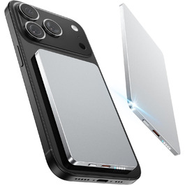 Power Bank Magsafe 5000mAh 22.5W з USB-C, бездротова зарядка, для iPhone 16/15/14/13/12, сірий