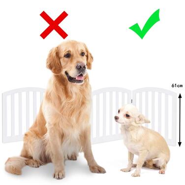 Захисне ґратка для собак та дітей Costway (4 панелі, білий) - 61 x 246 см