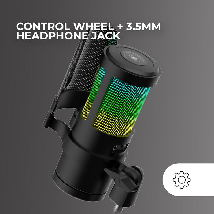 Мікрофон Mars Gaming MMIC-XT: Професійний студійний мікрофон з кульковим кріпленням, поп-фільтром та металевою сіткою (Чорний)