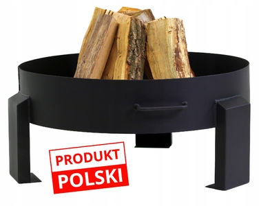 Садове вогнище Stalkot сталеве, кругле, 60 см, чорне