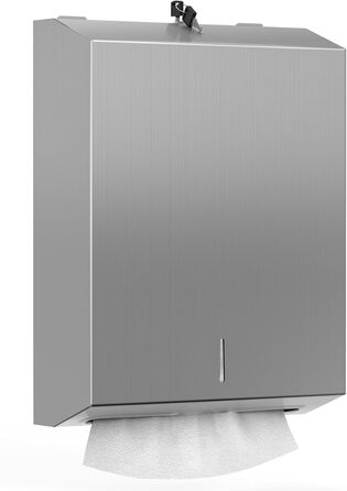 NICEME Paper Towel Dispenser, Paper Towel Holder with Lock, Multi-Fold Paper Towel Holder for Bathroom, Kitchen, Office, Holds 350-550 Sheets
