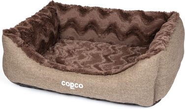 Ортопедичне ліжко для собак CopcoPet Pia, рожеве, 60 x 50 см - м'яке ліжечко з віскоеластичною начинкою, зручне, з антиковзаючою основою, легко миється, для маленьких собак
