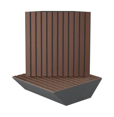 Набір акустичних кутових басових пасток для студії звукозапису, 50x50x10 см, шумоізоляція та поглинання звуку, колір горіх (4 шт)