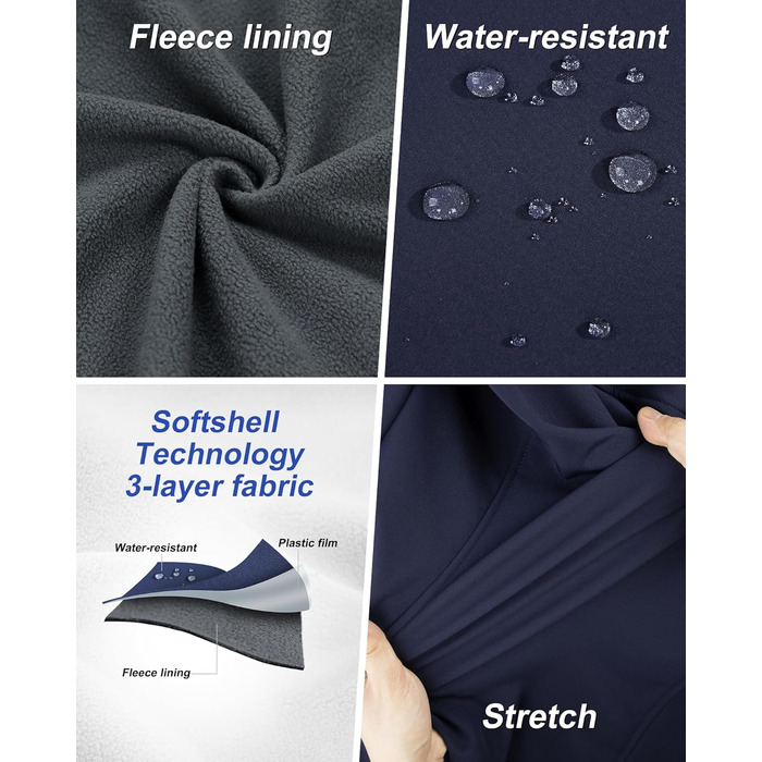 Жіноча вітровка Outdoor Ventureofthell з флісовим коміром, легка, вітронепроникна, з 4 кишенями для туризму, кемпінгу, гольфу (S, Глибокий синій)