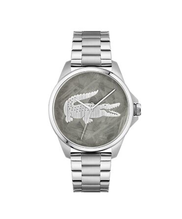 Годинник Lacoste LE Croc чоловічий кварцовий сріблястий/золотистий/чорний браслет з нержавіючої сталі