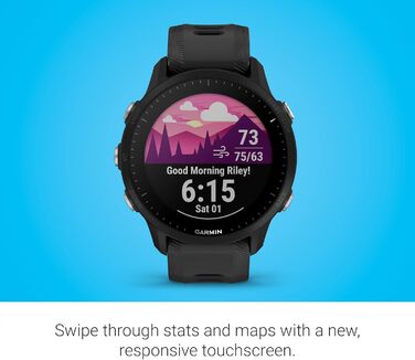 Garmin Forerunner 955 - GPS-годинник для триатлонів, бігу, з сонячною батареєю, чорний