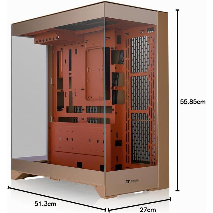 Корпус для ПК Thermaltake CTE TG E550 (Gravel Sand) ATX/E-ATX, двокамерний дизайн, загартоване скло, підтримка радіаторів до 420 мм