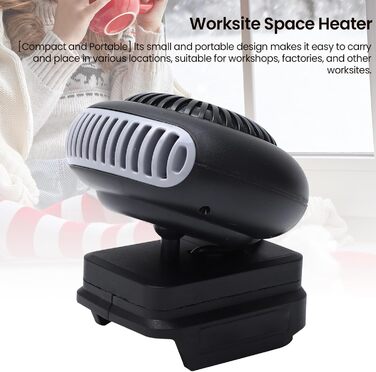 Портативний електрообігрівач для авто, офісу та дому з акумулятором 170W, 2 режими (30-80°C), захист від перегріву та перекидання, з двома акумуляторами