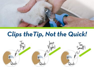 Кліпер Zen для обрізання нігтів домашніх тварин: безпечний, обрізає лише кінчик нігтя (блакитний, 5 мм)