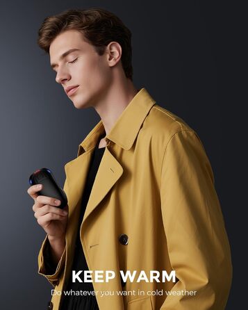 Електричні грілки для рук 2 шт. з AI-чіпами, багаторазові, з магнітним USB-підключенням, 3 режими нагріву, до 24 годин роботи, чорні - подарунок для жінок та чоловіків