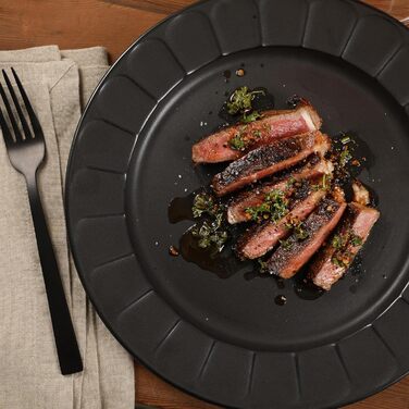 Сервіз столовий 16-частинний Gibson Elite Northrock Steingut для 4 осіб (12 предметів) - білий з ручним розписом, основа з теракоти