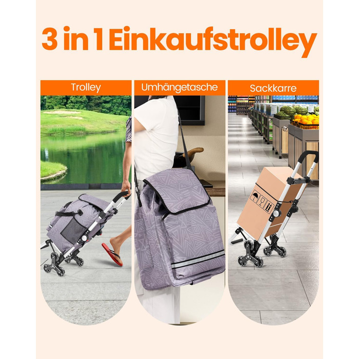 Складаний візок для покупок Homecall 50L з охолодженням та трепін-коліщатками