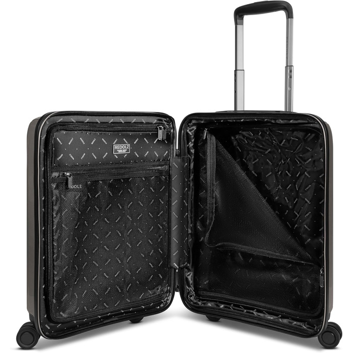 REDOLZ Trolley великий, жорсткий, 52x34x77 см, розширюється до 140 л, 4.4 кг, Essentials 14 (Кофе Grey Metallic)