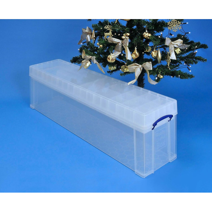 Really Useful Box, Really Useful Box Storage Box 77 Litre, transparent, plastic, colorless, 77 Litre (Pack of 1)