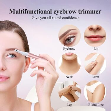 TOUCHBeauty Тріммер для тіла та обличчя AG-1658W (білий/рожевий) - професійний набір для догляду за обличчям та тілом