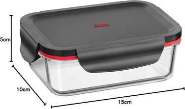 Набір контейнерів для зберігання Silit Storio (3 шт.), скляні з кришкою, герметичні, придатні для миття в посудомийній машині, для мікрохвильової печі та духовки (без кришки)