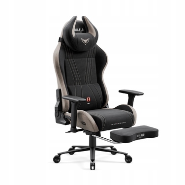Ігрове крісло Diablo Chairs X-Horn 2.0, тканина, чорно-сіре