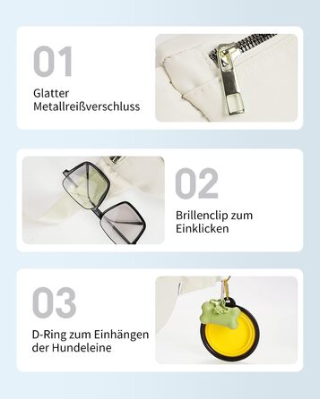 Сумка на пояс для жінок та чоловіків, стильна поясна сумка з 4 кишенями на блискавці та регульованим ремінцем, ідеальна для подорожей та піших прогулянок (Запатентовано), бежевий колір