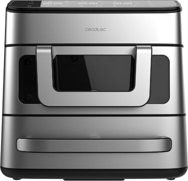 Фритюрниця Cecotec Cecofry DuoLevel 10000: 10 л, 2 контейнери, вертикальний дизайн, сенсорний екран, нержавіюча сталь