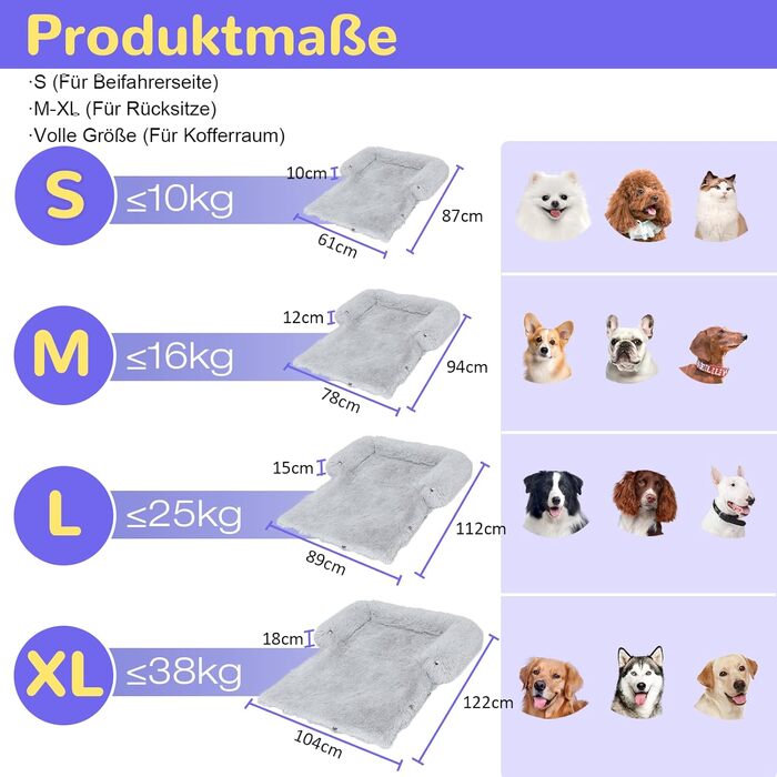 Захист для дивана Mora Pets: м'яка собача подушка, водовідштовхувальний килимок для собак, 89 x 112 x 15 см (4-в-1), сірий