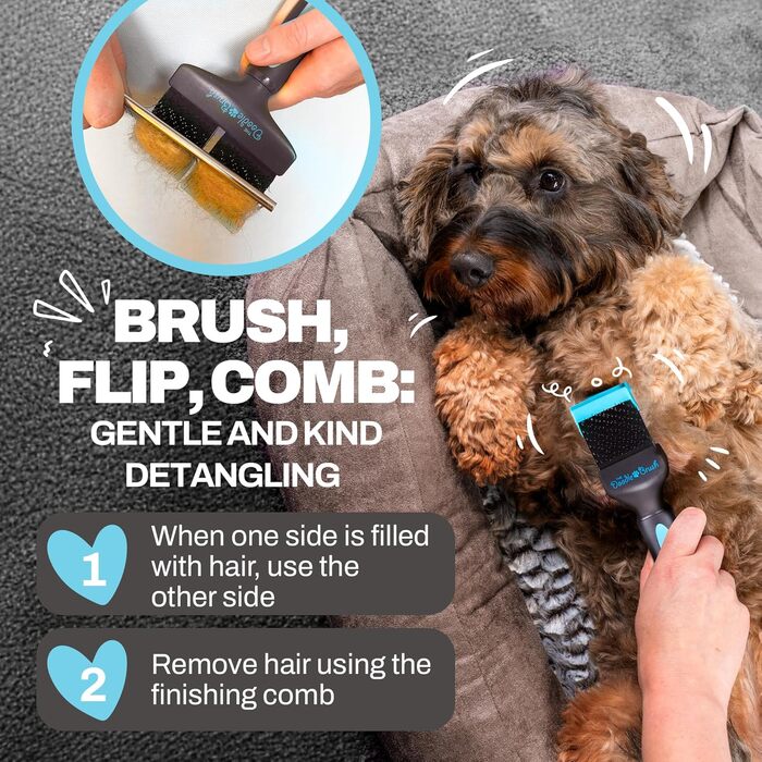 Щітка для собак золотистих пуделів та лабрадудів, щітка для довгошерстих пуделів - вичесання для собак - щітка для виривання шерсті, щітка для розплутування шерсті собак - щітка для вичісування шерсті собак (одинарний насадка)