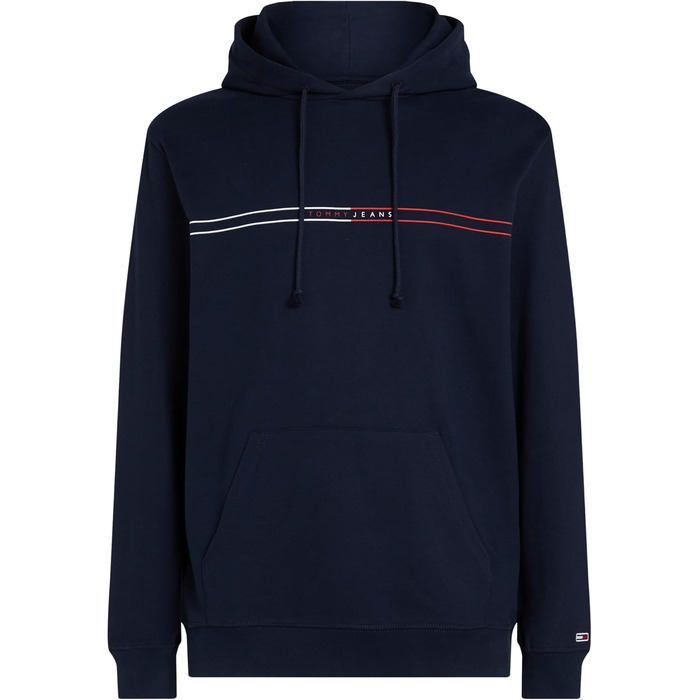 Чоловічий худі Tommy Jeans Entry Graphic з каптуром, темно-синій (Dark Night Navy), розмір XXL