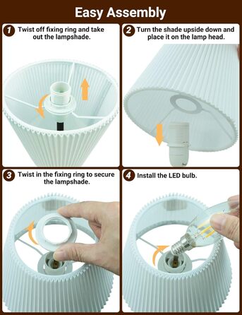 Торшер на тумбочку з сенсорним керуванням, регульована яскравість, 31.5 см, ретро-дизайн, чорний. Ідеальний подарунок на Новий Рік та Різдво