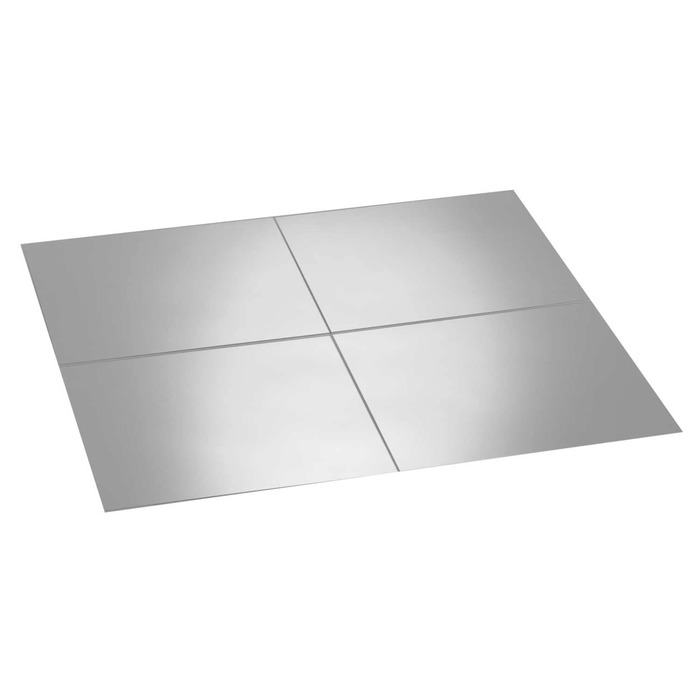 Дзеркальні плитки для стін: набір з 4 шт, скло, 30x30 см, самоклеючі