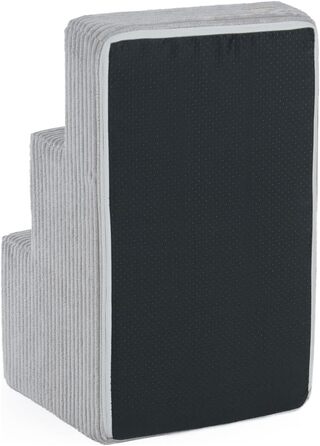 Сходинка для собак Velinda з 3 ступенями, також підходить для котів. Допомога у підйомі для домашніх тварин. Матеріал: піна, колір: сірий (Cord)