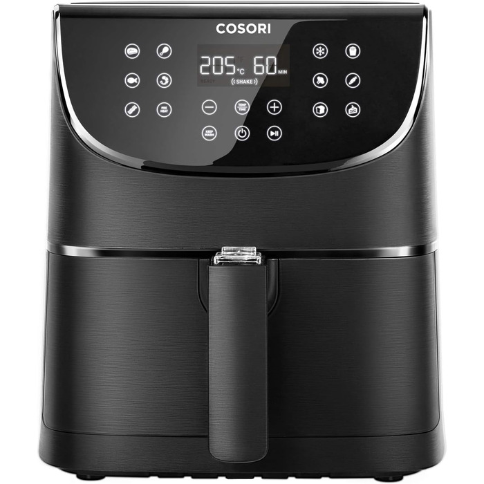 COSORI Air Fryer 5.5L XXL Air Fryer, Hot Air Fryer, Oil-Free Fryer, Airfryer with Digital LED Touchscreen, 11 Programs, Preheating & Keep Warm, Shake Mode, 100 Recipes in German, 1700W 5.5L Black+Colorful