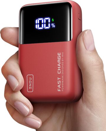Power Bank INIU 100W 25000mAh USB-C: для ноутбуків, iPad, iPhone, DJI, камер | Червоний