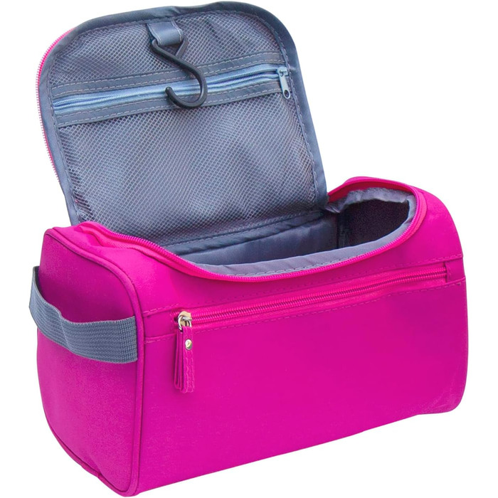 Сумка для туалетних аксесуарів у подорожі для чоловіків та жінок. Сумка-органайзер для косметики з можливістю підвішування (Рожева)