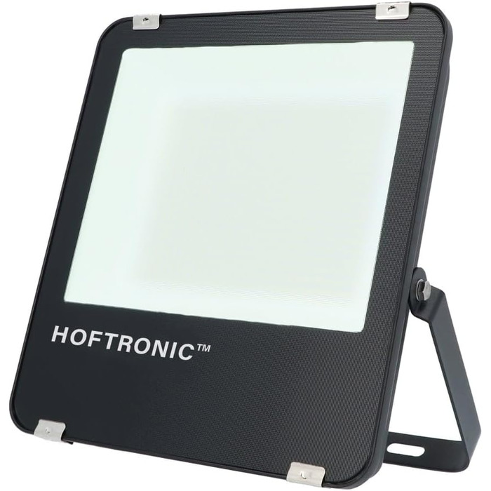 HOFTRONIC - LED Floodlight Outdoor 200W 32000 Lumens 160lm/W Neutral White Outdoor Floodlight Super Bright Outdoor Spotlight IP65 Spotlight 5 Year Warranty (100 Watt, 6400k)