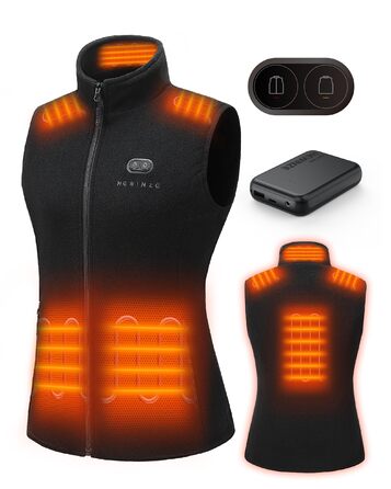Жіноча грівачка з підігрівом - тепла жилетка з акумулятором 7.4V, жилетка для полювання. Чорний колір, розмір L