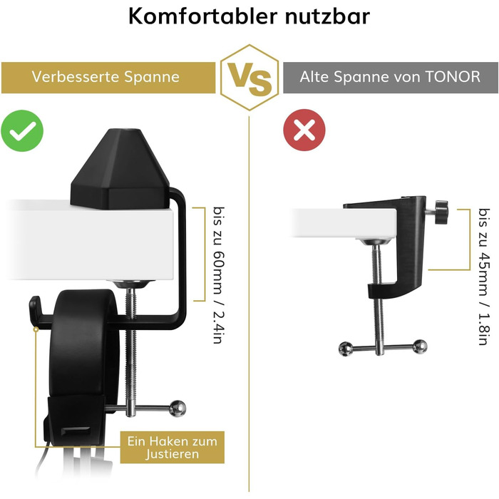 Стійка для мікрофона TONOR T20 з поп-фільтром та адаптером 3/8' - 5/8', мікрофонний кліп