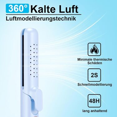 Випрямляч та локони 2-в-1 з функцією холодного повітря, 5 температурних режимів (140-220°C), Blow-функція для швидкого укладання
