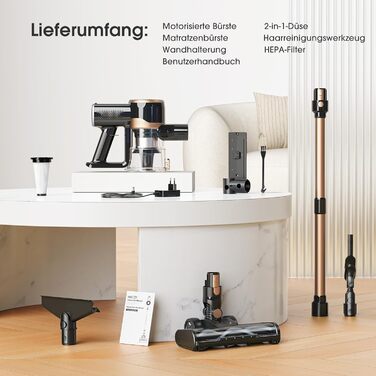 Бездротовий пилосос P2 Akku Sauger Stabstaubsauger: потужний, для тварин, килимів, твердих підлог, з антизаплутувальною щіткою та зеленим підсвічуванням