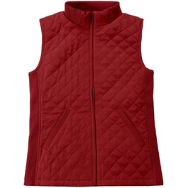 Жіночий жилет Bienzoe без рукавів, стеганий, на блискавці, бавовна, XXL, Бордовий