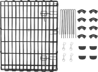 Amazon Basics Octagon, Square, and Rectangle Dog Playpen - Foldable Metal Crate with Door - 152.4 x 152.4 x 76.2 cm