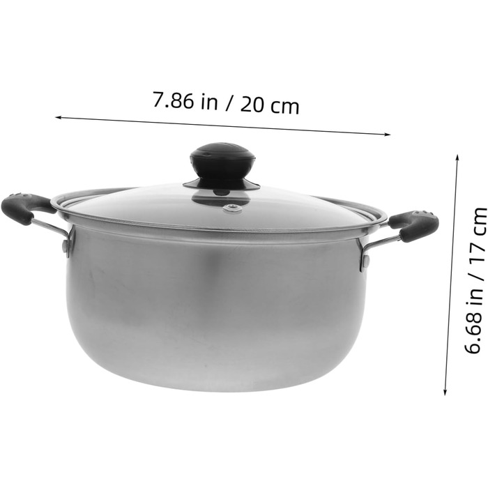 Нержавіюча каструля для приготування супу з товстим дном та вставкою для приготування на пару, сумісна з газовими та електричними плитами