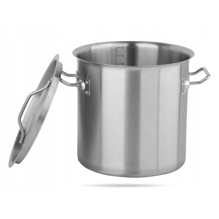 Висока каструля з кришкою 12л 25x25 YATO YG-00012