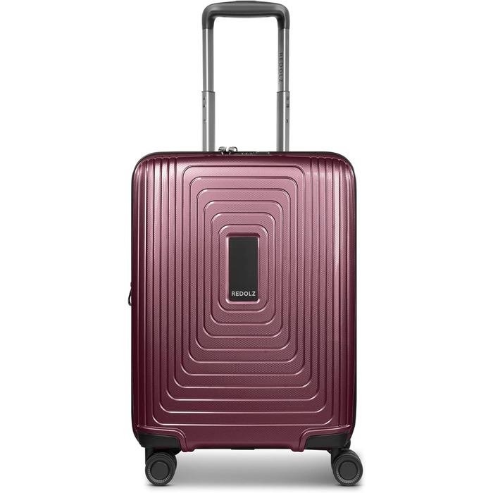 REDOLZ Trolley великий, жорсткий, 52x34x77 см, розширюється до 140 л, 4.4 кг, Aubergine Metallic | Kabinen Trolley+ (55 см)
