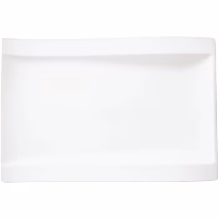 Тарілка Villeroy & Boch New Wave, прямокутна, порцелянова, біла, 37x25 см, набір 4 шт.