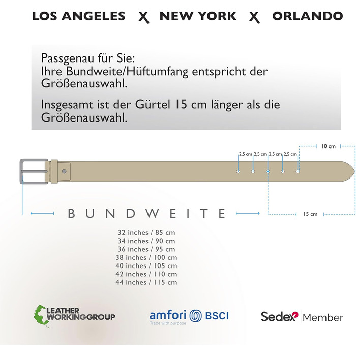 Чоловічий шкіряний ремінь FENIX NEW YORK, 80-125 см, регульований, 35 мм, без нікелю, для костюма та джинсів