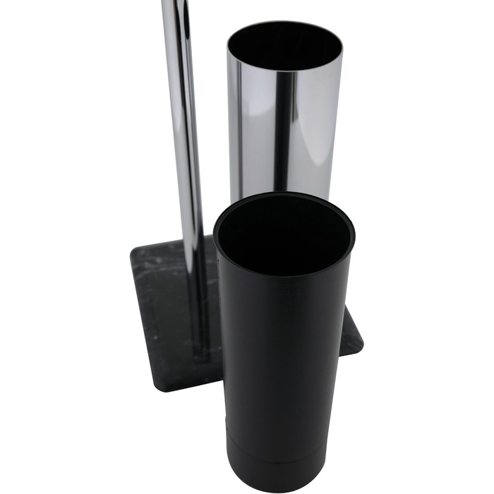 Набір для ванної кімнати Axentia Galant: тримач туалетного паперу, щітка для туалету та підставка - хром/мармур, чорний, без свердління