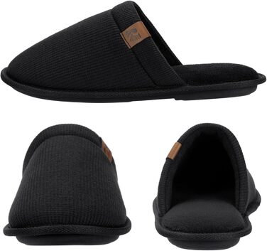 Чоловічі тапочки RockDove LiteStep з вафельної в'язки для дому, чорні (47/48 EU)