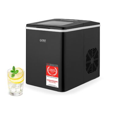 Льодогенератор First Austria 1.8л, 150W, компресорний, чорний - 12 кг/24год, швидке виробництво льоду (7-9 хв)