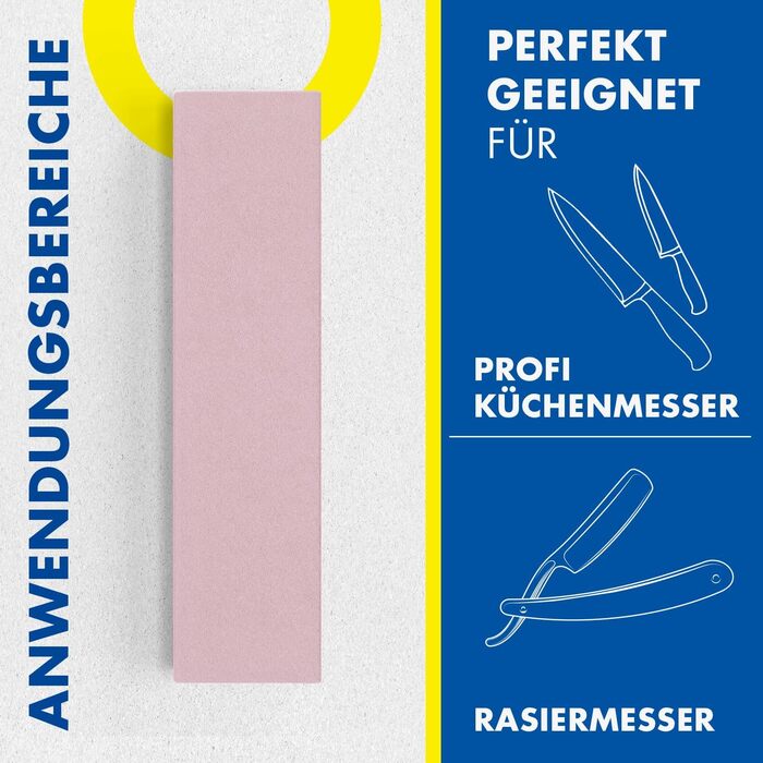 Точило для ножів Zische - Schleifstein з EDM Korund, 200x60x25 мм, 2 зернистості FEPA 500/1200 (Missarka Ultra)