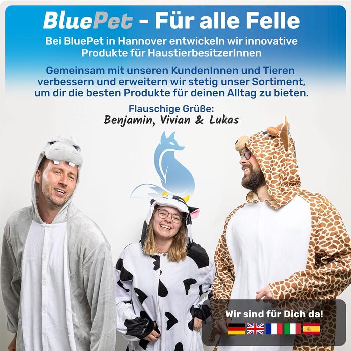 BluePet ZupfZeug Pro: професійна щітка для собак з довгим волоссям, гнучка, для видалення підшерстка, ковтунів та вузлів (двостороння, блакитна)