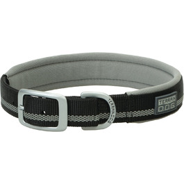 Нашийник для собак Terrain D.O.G. з відбиваючим матеріалом та неопреновою підкладкою, чорний. Розмір: 17-20 дюймів (43-51 см), ширина 2.5 см